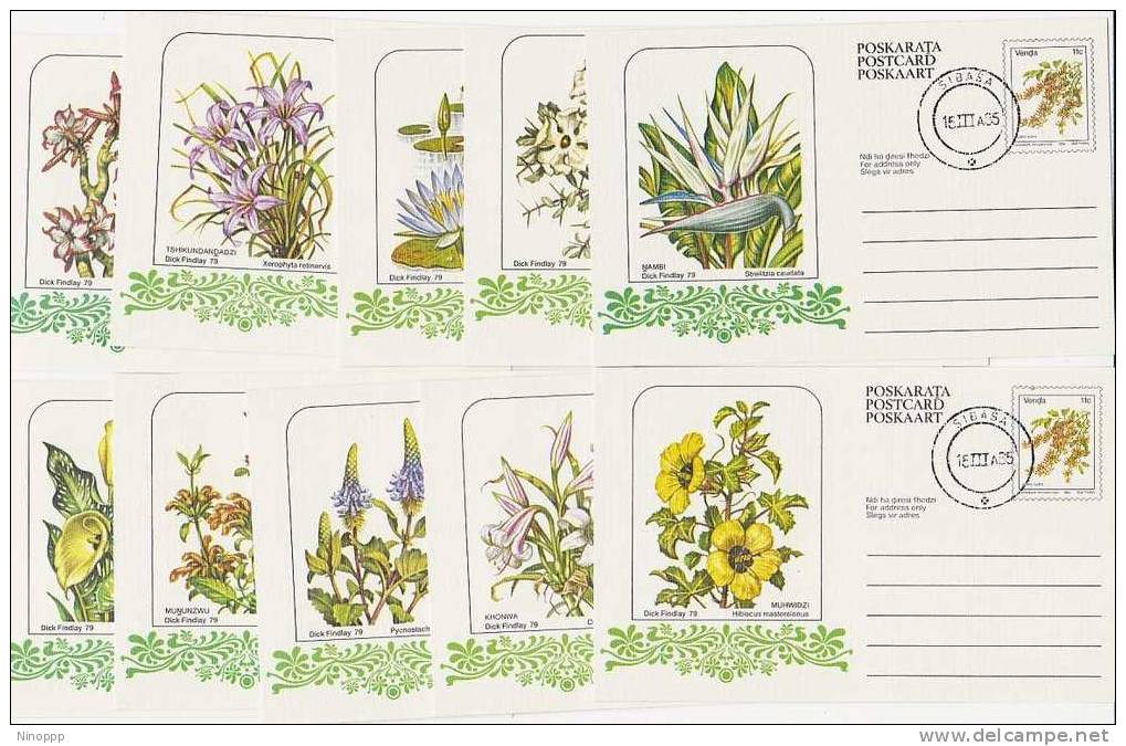 Venda-Flowers Set 10 Prepaid Postcards - Other & Unclassified