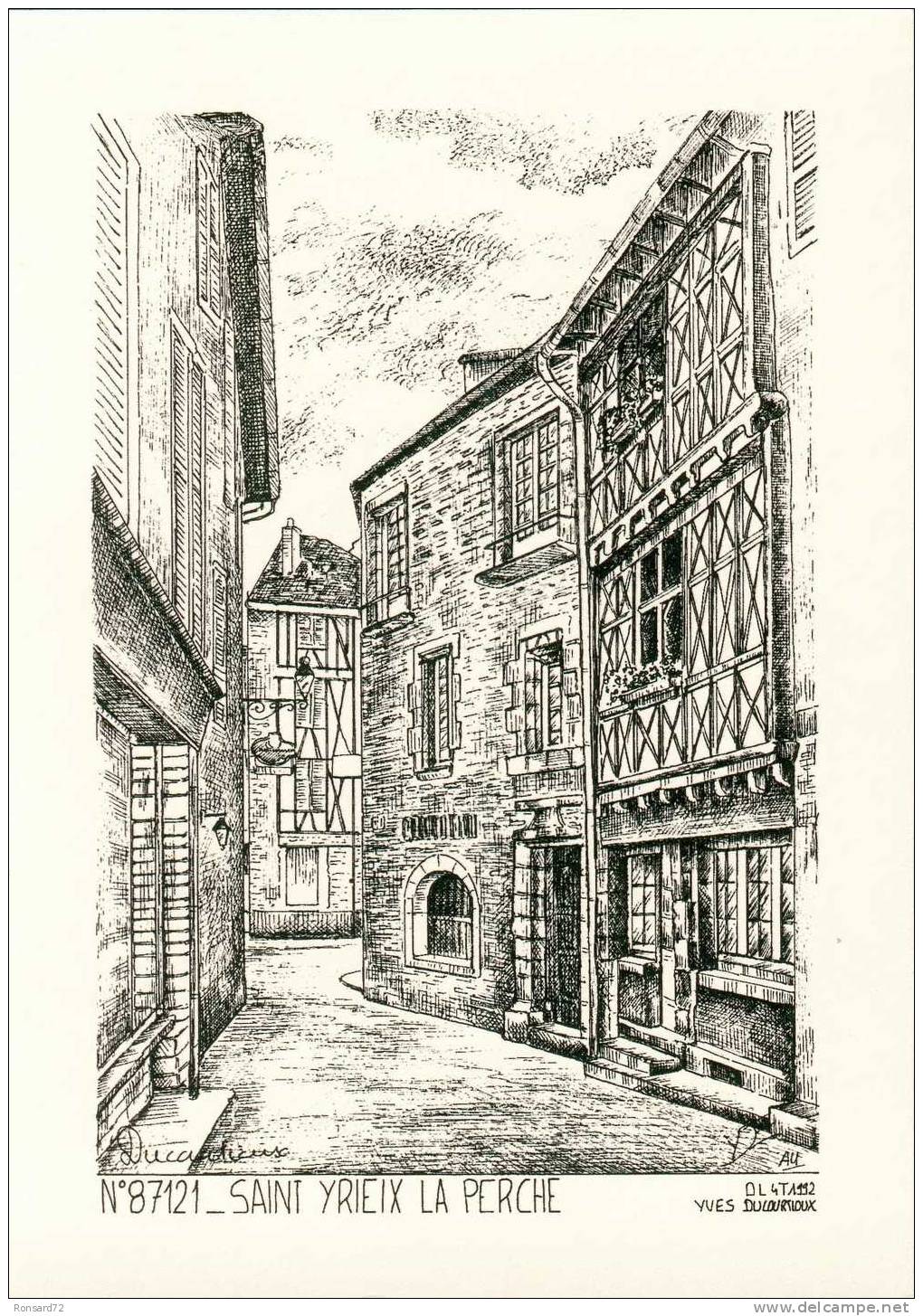 87 SAINT YRIEIX LA PERCHE  - Illustration Yves Ducourtioux - Saint Yrieix La Perche