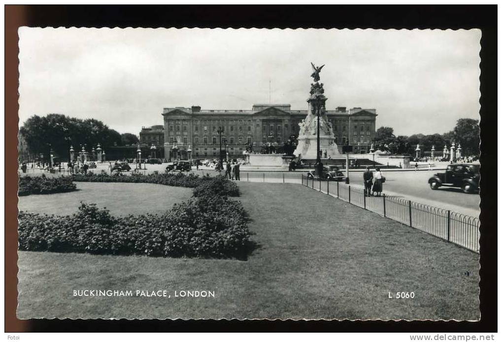 OLD PHOTO POSTCARD LONDON BUCKINGHAM PALACE ENGLAND CARS CARTE POSTALE - Buckingham Palace