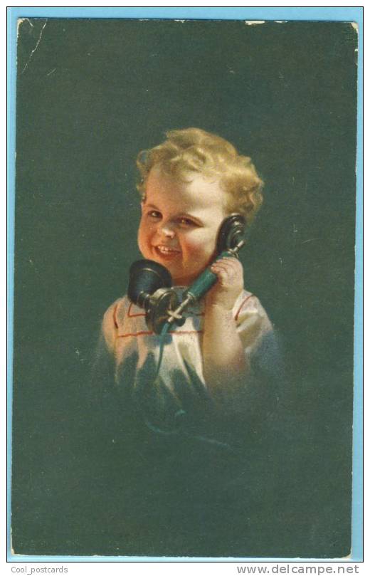 KNOEFEL, LUDWIG Children Cute Little Boyl With Phone, Novolito No 656/2 - Knoefel, Ludwig
