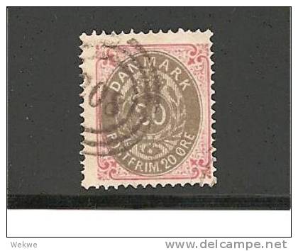 DK Mi.Nr.28A/ DÄNEMARK -  1875, Stempel 208 - Gebraucht