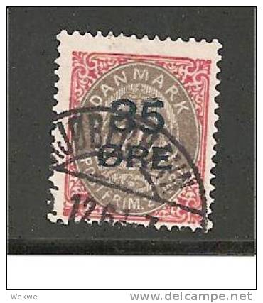 DK Mi.Nr.61/  DÄNEMARK - Währungsüberdruck 1912 O, Gestempelt - Oblitérés