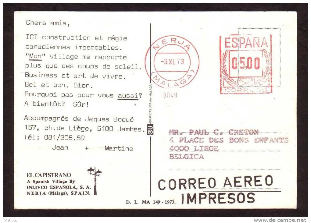 NERJA - El Capistrano - MALAGA - Circulé - Circulated - Gelaufen - 1973. - Málaga