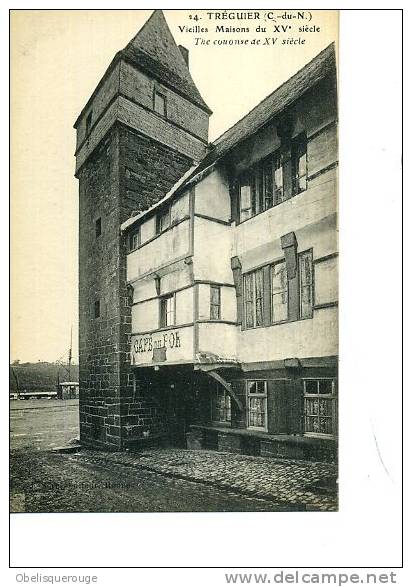 22 TREGUIER VIEILLES MAISONS DU XV EME N ° 24 CAFE DU PORT - Tréguier