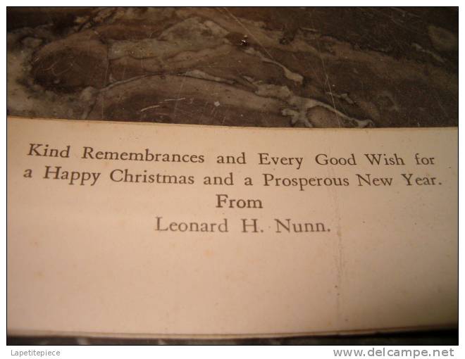 Marque-page A Fleurs. Joyeux Noël 1932 Et Bonne Année 1933. Offert Par Leonard H. Nunn, 20 Cockspur Street London - Andere Accessoires