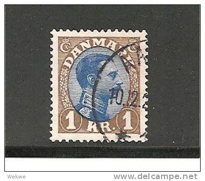 DK Mi.Nr.128/  DÄNEMARK - Christian X 1922, 1 Kr. O - Gebraucht