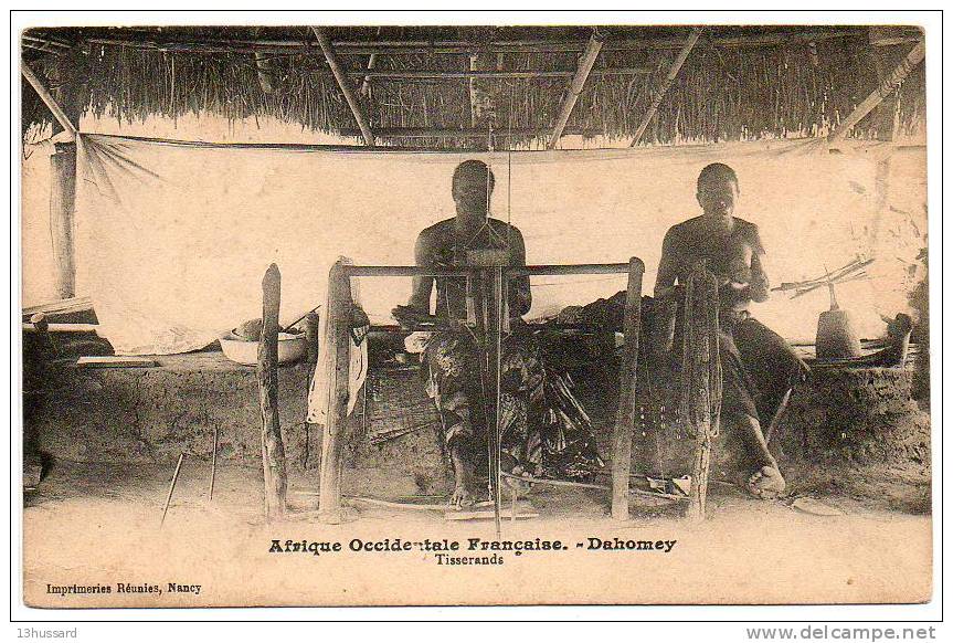 Carte Postale Ancienne Dahomey - Tisserands - Métiers - Dahome