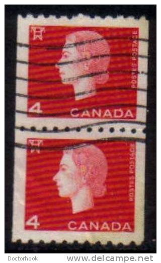 CANADA   Scott #  408  VF USED Coil Pair - Used Stamps