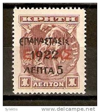 GREECE CRETE 1909-1910 REVOLUTION OF 1922 -5  LEP - Neufs