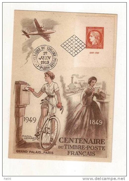 LOT DE DEUX  CENTENAIRE DU TIMBRE - POSTE  1849   1949 - ....-1949