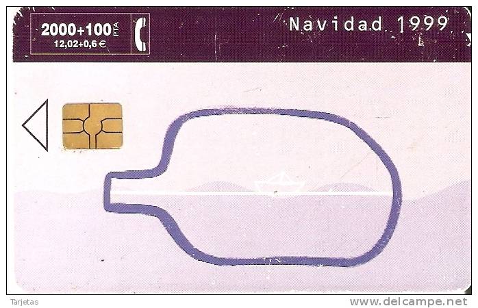 TARJETA DE ESPAÑA DE NAVIDAD 1999 (un Poco Rozada) - Privatausgaben