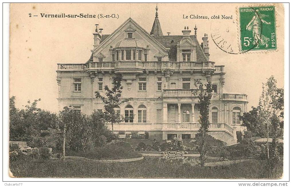 Verneuil-sur-Seine (45) : Château Côté Nord  En 1912 (animée). - Verneuil Sur Seine