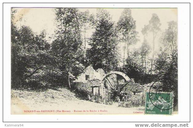 NOGENT - EN - BASSIGNY  /  RUINES  DE  LA  ROCHE  À  BREBIS  ( MOULIN  À  AUBE )  /   Coll.  MARCHAL ( Voyagé En 1908) - Nogent-en-Bassigny