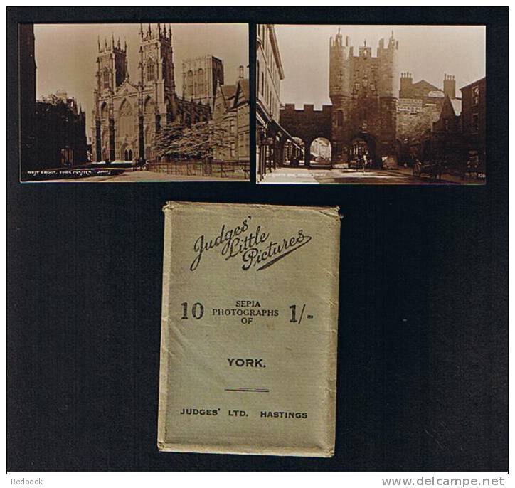 10 Judges Real Photo Postcard Type Mini Cards York Yorkshire - Ref 427 - Places