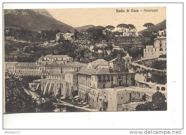 Campania CAVA DEI TIRRENI Salerno Badia 1930 Viaggiata - Cava De' Tirreni