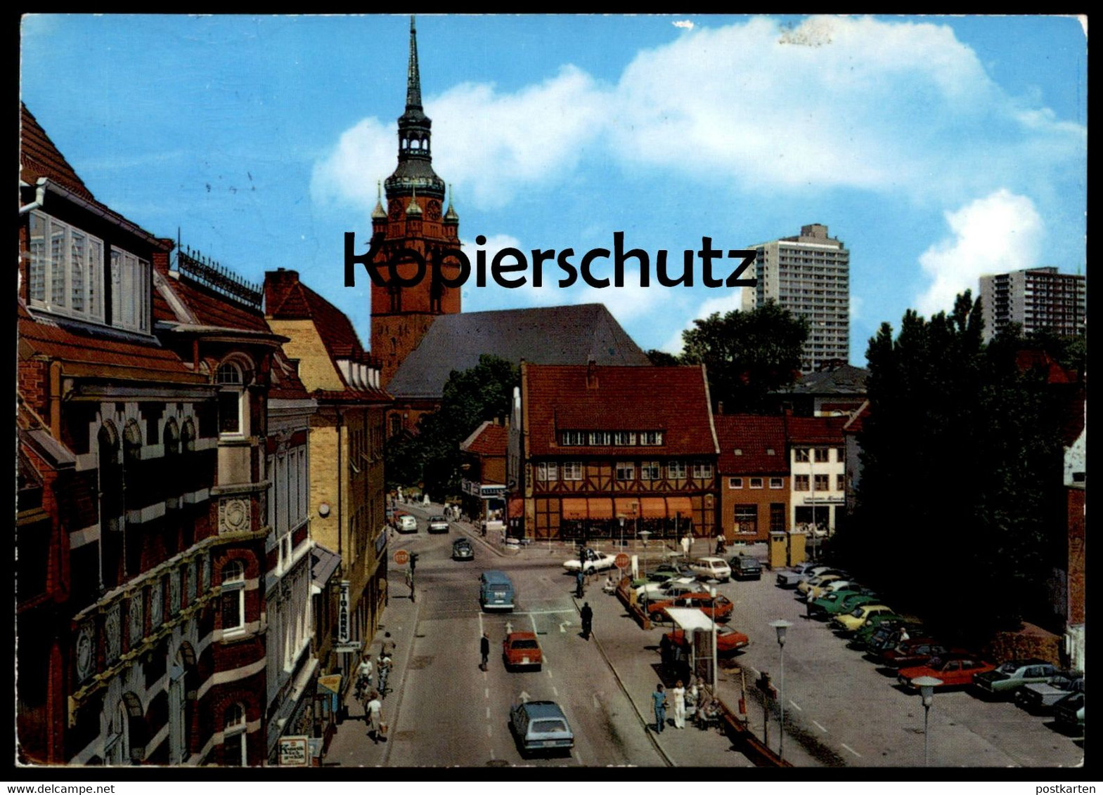 ÄLTERE POSTKARTE ITZEHOE BERLINER PLATZ VW FORD OPEL 197x Auto Autos Old Cars Voitures Cpa Postcard AK Ansichtskarte - Itzehoe