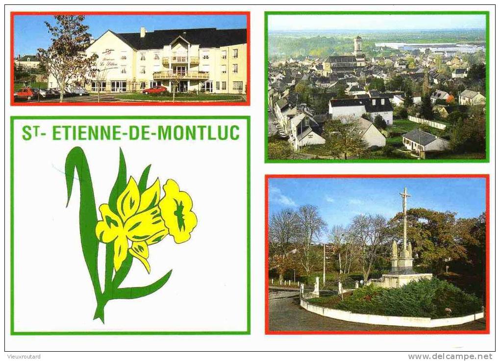 CPSM. SAINT ETIENNE DE MONTLUC. DATEE 1998. FLAME. - Saint Etienne De Montluc