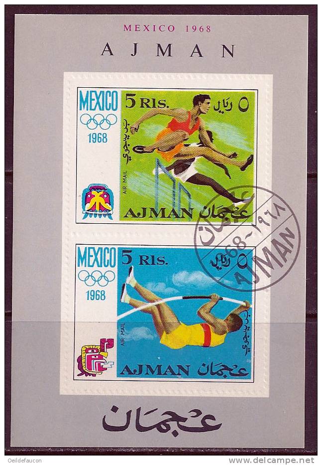 ARABIE DU SUD-EST - AJMAN - Yvert - BF Du PA 28 - Ete 1968: Mexico