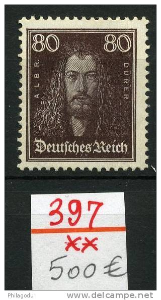 Albrech DURER   ++   Michel  397 **  Postfrich ++ Cote 500 Euros - Ongebruikt