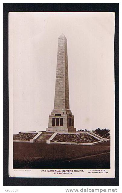 Early Real Photo Card War Memorial Oliver's Mount Scarborough Yorkshire - Ref 428 - Scarborough