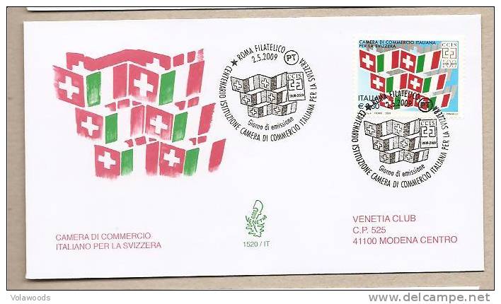 Italia - Busta FDC Venetia Con Serie Completa: Camera Di Commercio Italiano Per La Svizzera - 02.05.2009 - FDC