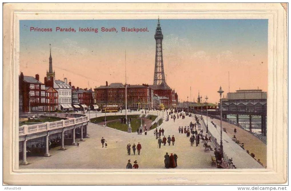 Princess Parade, Looking South Blackpool - Blackpool