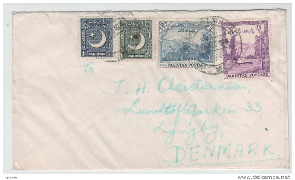 Pakistan Cover Sent To Denmark 1954 - Pakistan