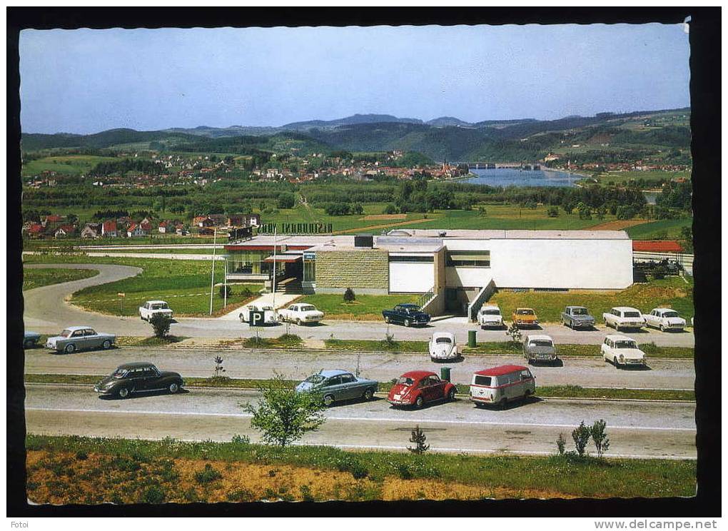 OLD  PHOTO POSTCARD AGIP AUTOBAHNRESTAURANT KEMMELBACH CARS DKW VW 1600TL CARTE POSTAL - Otros & Sin Clasificación