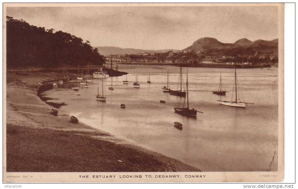 The Estuary Looking To Deganwy Conway - Caernarvonshire