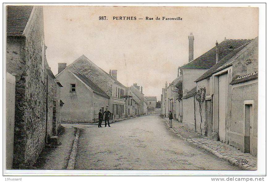 Carte Postale Ancienne Perthes - Rue De Faronville - Perthes