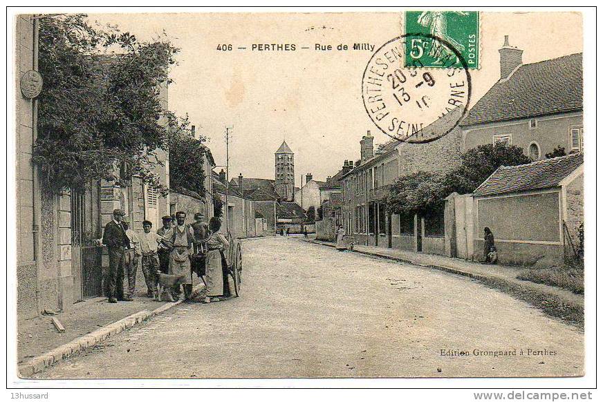 Carte Postale Ancienne Perthes - Rue De Milly - Perthes