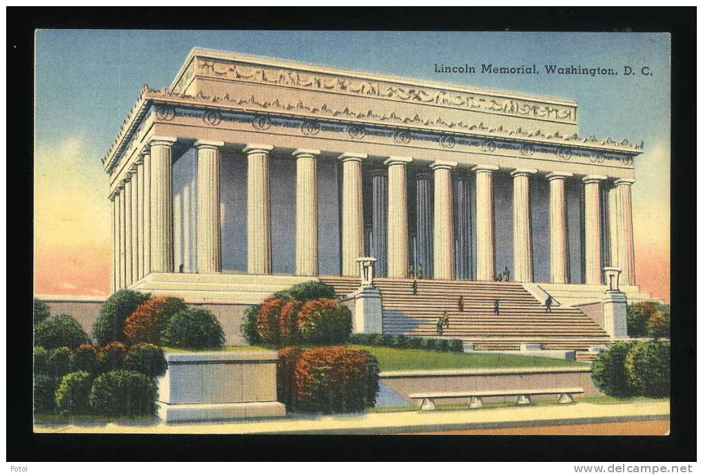 OLD PHOTO POSTCARD LINCOLN MEMORIAL WASHINGTON DC USA - Washington DC