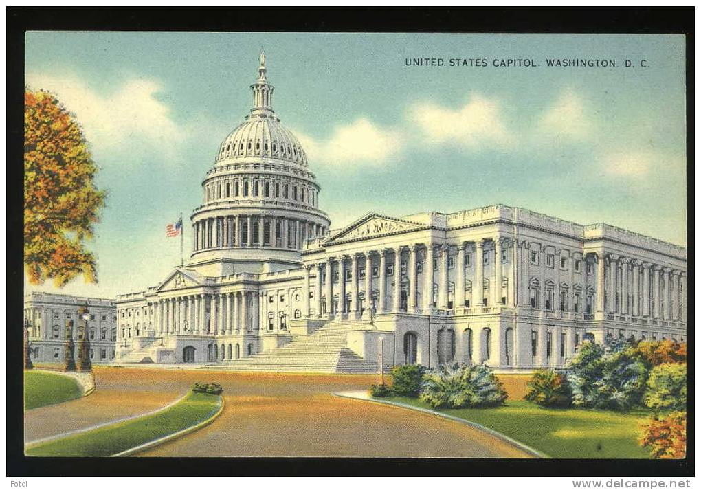 OLD PHOTO POSTCARD UNITED STATES CAPITOL WASHINGTON DC USA - Washington DC