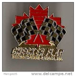 Pin's "Checker Flag,refrigeration Canada Inc.",drapeau à Damier,F1,formule 1,course,rallye - F1