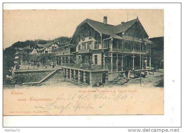 SVIZZERA GERZENSEE GRUSS Hotel 1899 Viaggiata Card - Gerzensee