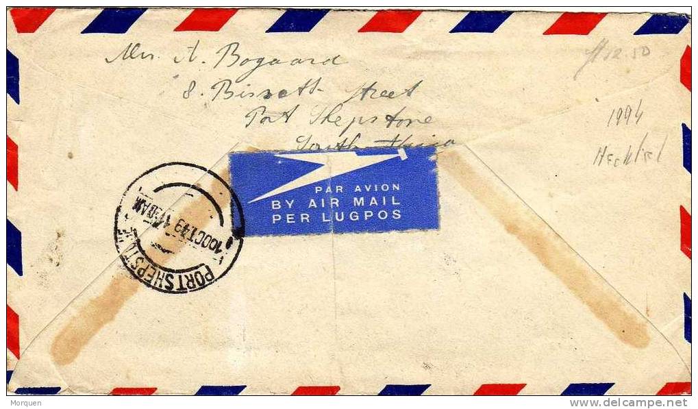2241. Carta Aerea Port Shepstone (South Africa) 1949 - Briefe U. Dokumente