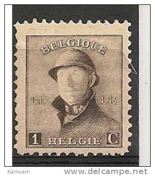 BELGIE BELGIQUE 165 Cote 0.20€ Mint Neuf - 1919-1920 Roi Casqué