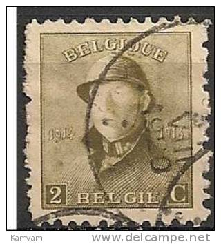 BELGIE BELGIQUE 166 Cote 0.20€ Oblitéré Gestempeld - 1919-1920 Trench Helmet