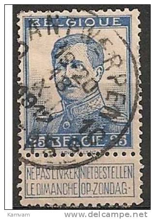 BELGIE BELGIQUE 120 Cote 3.75€ Oblitéré Gestempeld - 1912 Pellens