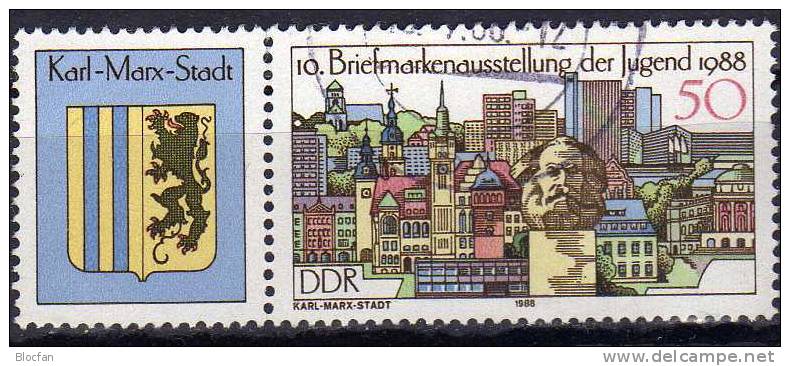 Rathaus Turm Ohne Begrenzung DDR 3176 I O 17€ Mit Vergleichsstück - Oddities On Stamps