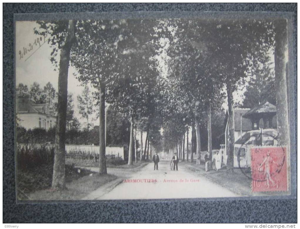 CPA 77 -FAREMOUTIERS-AVENUE DE LA GARE-1907- - Faremoutiers