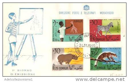 28426)lettera F.d.c  MOGADISCIO- Somalia Con 0,10+0,25+0,15+3 + Annullo - Somalia (1960-...)