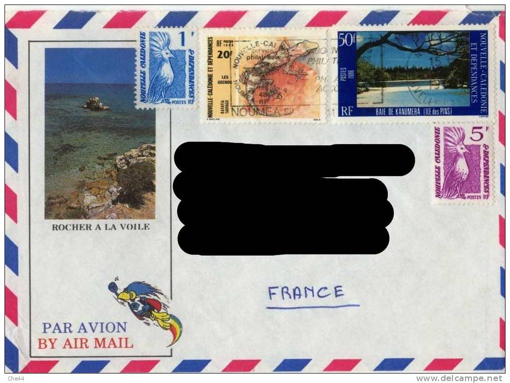 Lettre De Nelle Calédonie Avec Timbres. - Covers & Documents