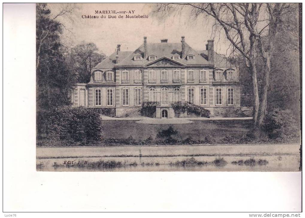 MAREUIL SUR AY -  Château Du Duc De Montebello - Mareuil-sur-Ay