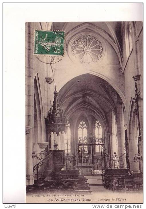 AY CHAMPAGNE -  Intérieur De L´ Eglise - Ay En Champagne