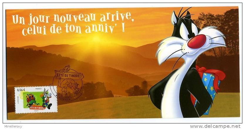 1ER JOUR LOONEY TUNES FETE DU TIMBRE  CANARD LAPIN CHAT - Hasen