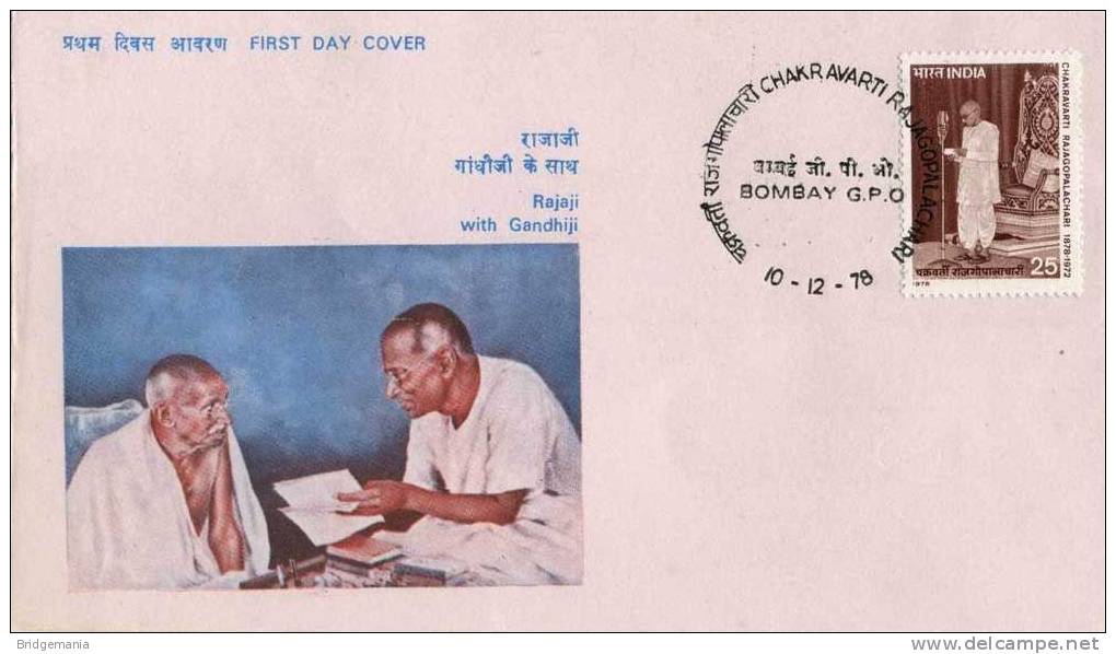 AN11 - INDIA 1978 Special Cover RAJAII With GANDHIJI - Mahatma Gandhi