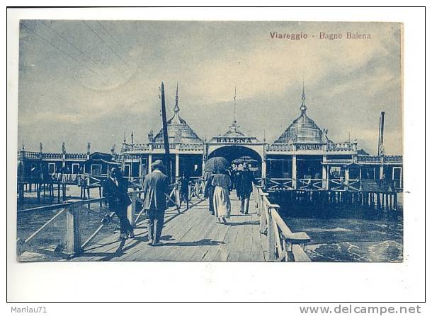 Toscana VIAREGGIO Lucca Bagno Balena 1924 Viaggiata - Viareggio