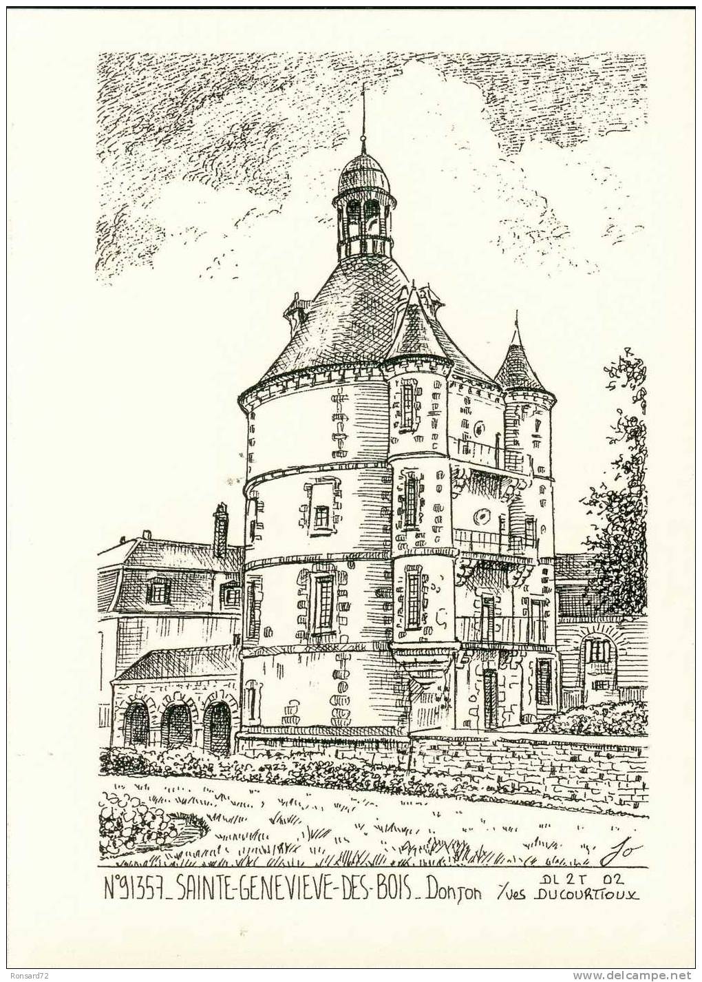 91 SAINTE-GENEVIEVE-des-BOIS - Donjon  - Illustration Yves Ducourtioux - Sainte Genevieve Des Bois