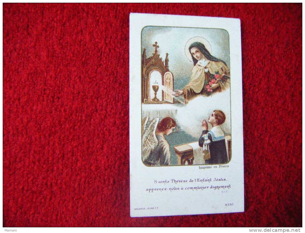 Image Pieuse -souvenir De Communion -bouasse Jeune 4597-ste Therese - Images Religieuses